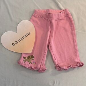 Gymboree - Pink Baby Pants with Horse Embroidery